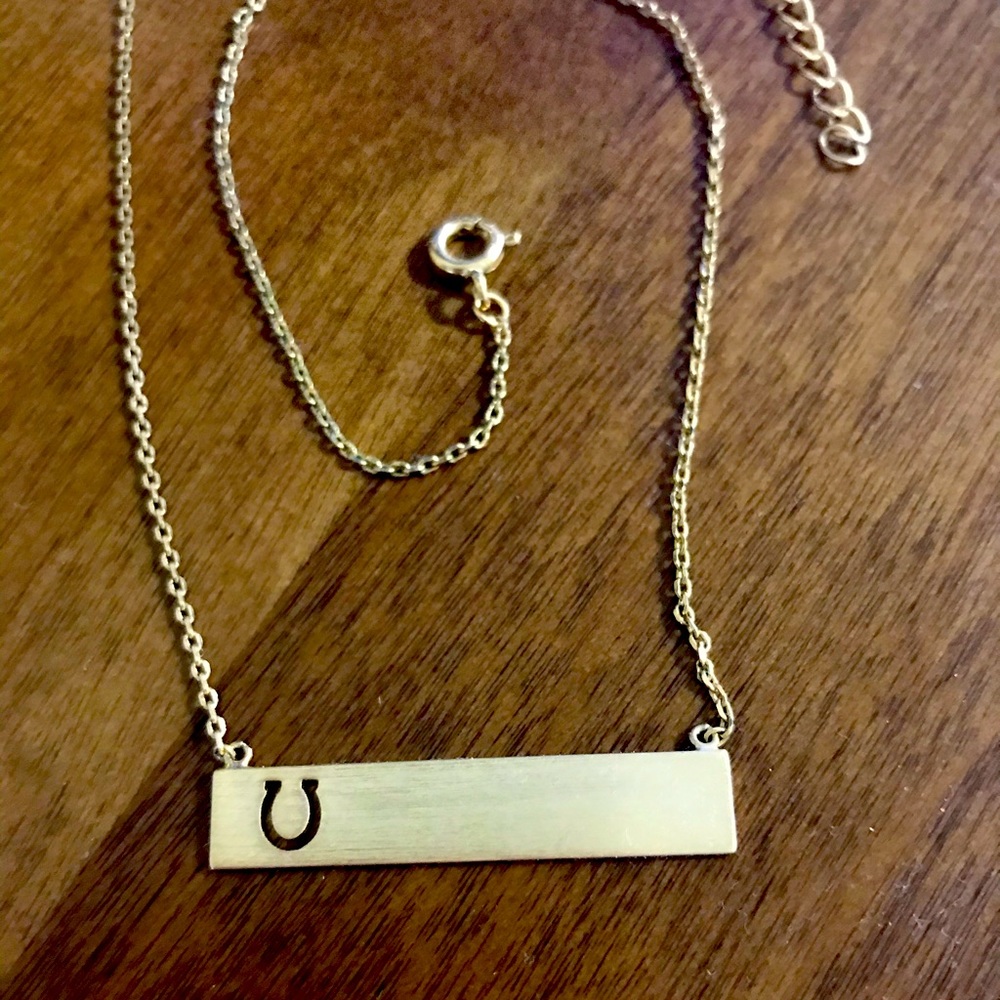 Gold Lucky Horseshoe Necklace